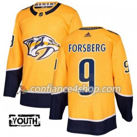 Adidas Maillot de Hockey Nashville Predators Filip Forsberg 9 2017-2018 Or Authentic - Enfant